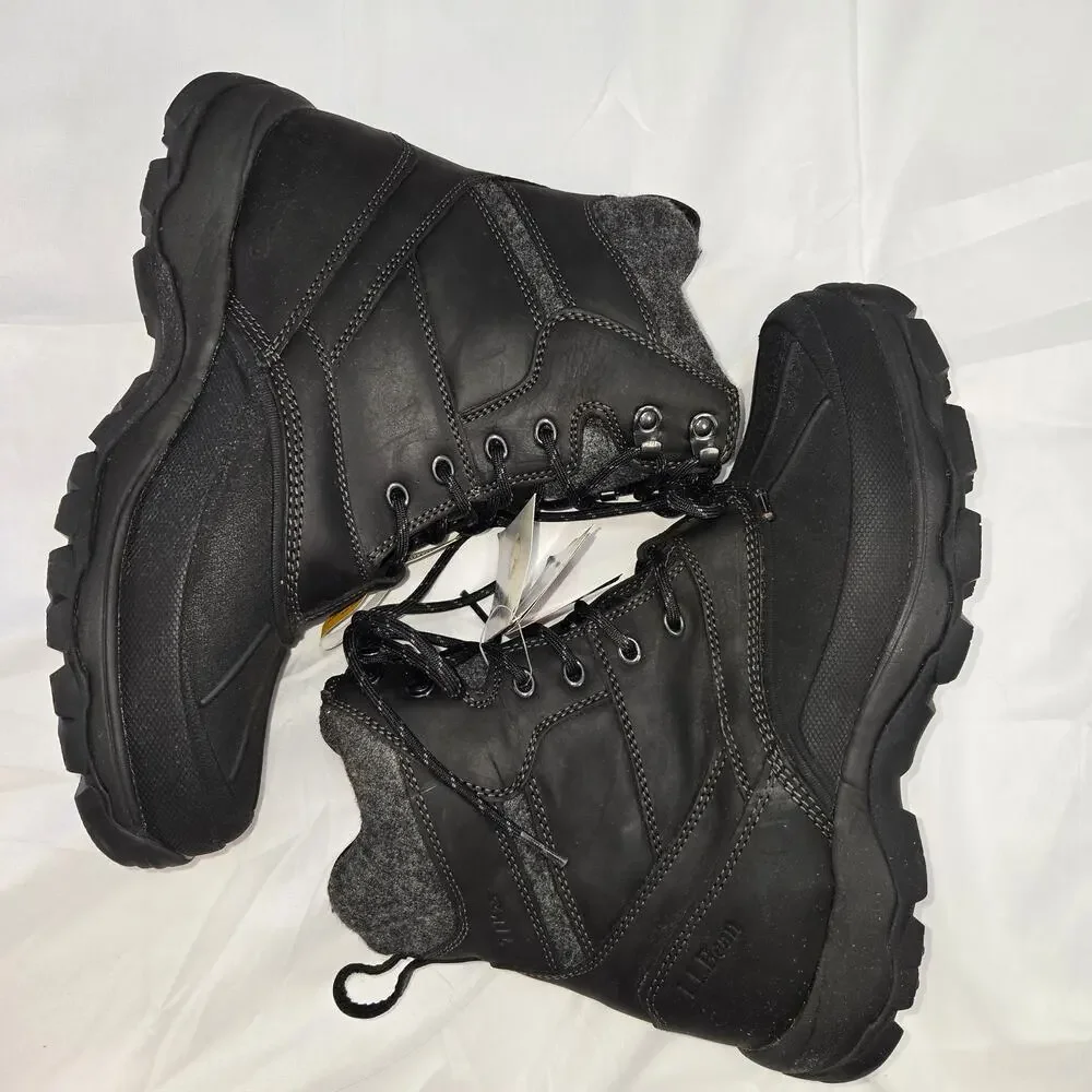 L.L. Bean TEK 2.5 Men's Sz. 10 Med. Black Vibram Arctic Grip Boots, New w/tag